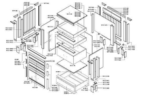 This facilitates the flow that most chefs desire in their workspace. Exploded.jpg 537×366 pixels | Cabinet detailing, Detailed drawings, Shop window design