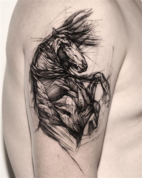 I love inspirational quotes, especially 'horse quotes'. Done at @10thousandfoxestattoola @killersilverink | Horse tattoo, Tattoos for guys, Back of ...