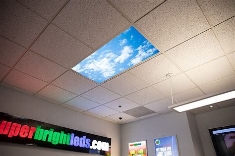 I can show you how to easily update your ugly drop ceiling. LED Skylight w/ Lazy Day Skylens® - 2x4 Dimmable LED Panel ...