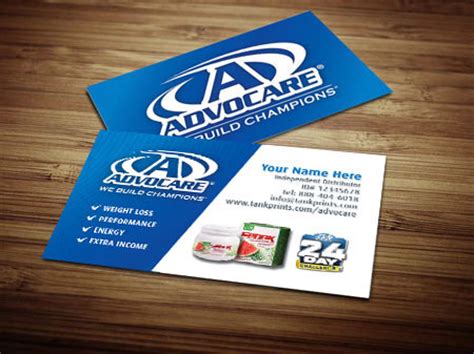 Having a professionally designed with a thick cardstock gives off a great impression and makes you and the business you work for look good. Advocare Business Cards on Behance