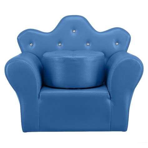 Children kids sofa set armchair chair seat with free footstool pu leather gift. Kids PVC Leather Blue Princess Sofa with Embedded Crystal ...