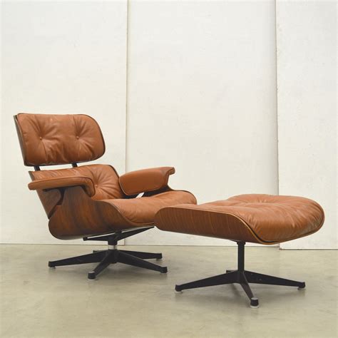 Rare 1956 herman miller eames lounge chair and ottoman 670 671 w boot glides tan. Lounge chair by Charles & Ray Eames for Herman Miller ...