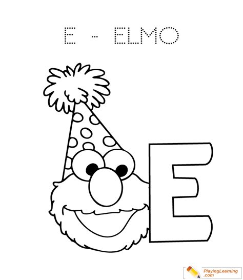 Big bird in a nest and the letter n. E Is For Elmo Coloring Page | Free E Is For Elmo Coloring Page