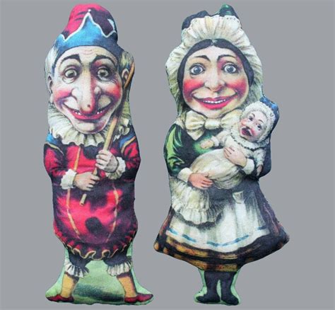 You get what you pay for and therefore some. Punch and Judy Printed Cloth Dolls from signaturedolls on ...