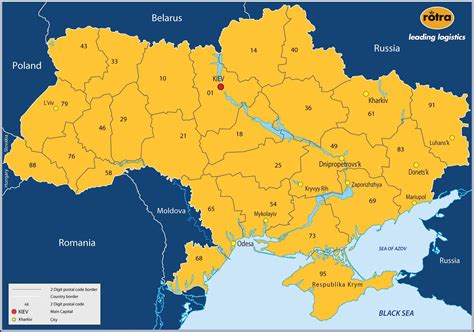 Topografische kaart oekraïne, hoogte, reliëf. Transport Oekraïne, snel en eenvoudig geregeld