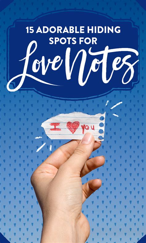 15 places to hide love notes | Hidden love, Love notes ...