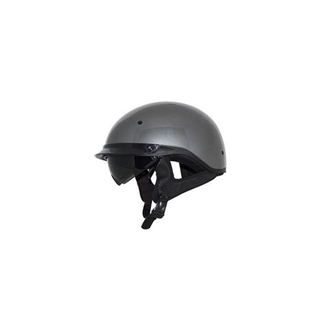 Light weight durable aerodynamic thermoplastic alloy shell. HALF HELMET With drop down visor Roadster Titanium ...