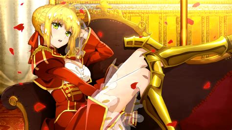 It was written by kinoko nasu and produced by studio all there in the manual: Red Saber Nero Claudius Fate/Extra: Last Encore 8K #7008