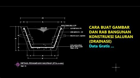 We are a sharing community. Cara Buat Gambar Dan RAB Bangunan Saluran (Drainase ...