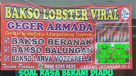 Bakso berlimpah isian memang menggoda, di bekasi ada bakso viral yang isiannya mulai dari kepala sampai ekor sapi. BAKSO LOBSTER VIRAL!! BEKASI - YouTube