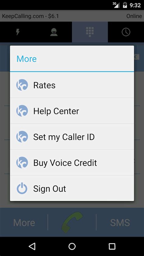 You bet, and it works just the same as at home. KeepCalling - Best Calling App - Android Apps on Google Play