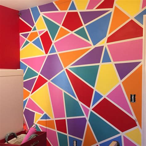 Simply tape the sample on your wall and view the color throughout the day. MJs Nursery - geometric wall with Stars | Multicoloured ...