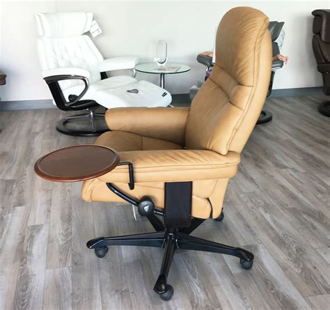 Stressless ® recliners with classic power™ offer enhanced motorized functionality with the touch of two concealed buttons. Stressless Sunrise Office Desk Chair Paloma Taupe Leather ...