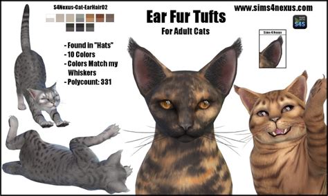 Being vocal, very active, irritable and. Cat Ear Fur Tufts -Original Content- | Sims 4 Nexus in ...