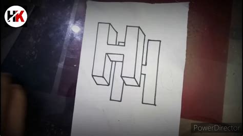 Maybe you would like to learn more about one of these? How to draw 3d floating letter H -trick art on paper ...