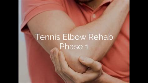 Tennis elbow — painful condition is caused by repetitive motions of the wrist and arm. Tennis Elbow Early Rehab Phase 1 - YouTube