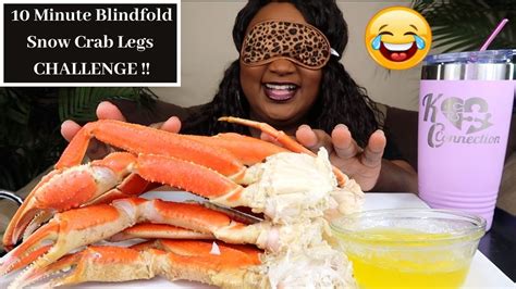 Maryland blue crabs, snow crab legs, king crab, lump crab meat SNOW CRAB LEGS MUKBANG CHALLENGE , BLINDFOLD SEAFOOD BOIL ...