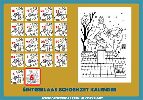 Waardoor ik soms zelfs vergeet te dreigen met 'oh wee, als de sint dat ziet!' such a loss. 2017 Schoenzetkalender Sinterklaas - gratisbeloningskaart.nl