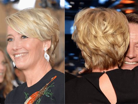 Emma thompson looked breezy at the sag awards with her short layered cut. The Best Hairstyles for Women over 50 | True Grit