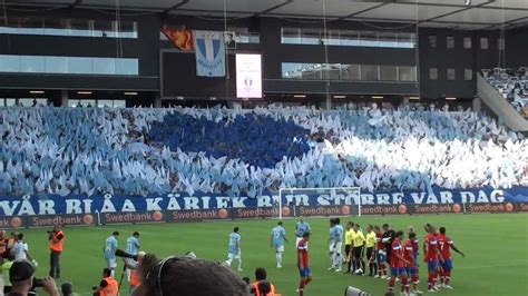 The match is part of the n/a round of the europe uefa champions league. Tifo, MFF-FC Rangers, Champions League kval, 2011-08-03 ...