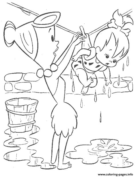 To print out your flintstones coloring page, just click on the image you want to view and print the larger picture on the next page. Wilma Bathing Pebbles 964a Coloring Pages Printable