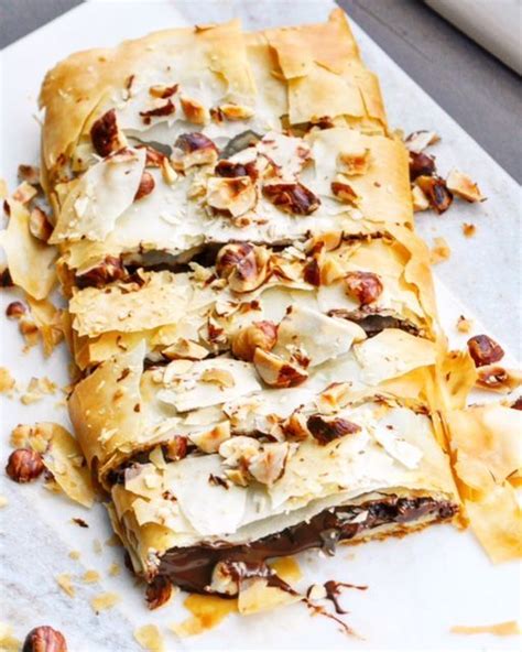 Kiwi, phyllo dough, sugar, light syrup, butter, fruit, marmalade. Chocolate Hazelnut Stuffed Phyllo | Phyllo dough recipes ...
