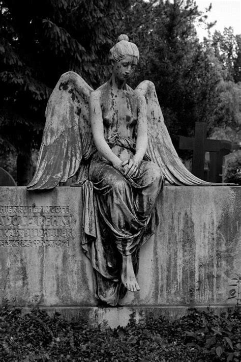 Maybe you would like to learn more about one of these? Statue of an Angel sitting with her head down | Angel ...