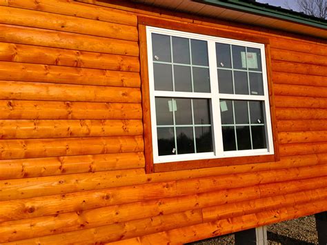 This staining, except for your needing to also caulk this type of siding, is simple for the average homeowner to do. Wood Siding Log Cabin Look - Get in The Trailer