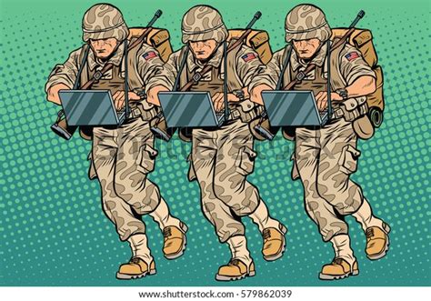 Maybe you would like to learn more about one of these? Squad Modern Cyber Soldier Vintage Pop Stock Vector ...
