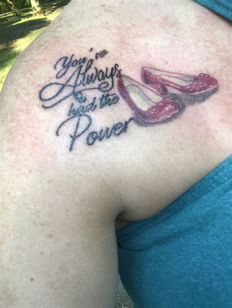 Maybe you would like to learn more about one of these? Ruby slippers. Wizard of oz. tattoo | Tattoos, Power tattoo, Tattoo quotes
