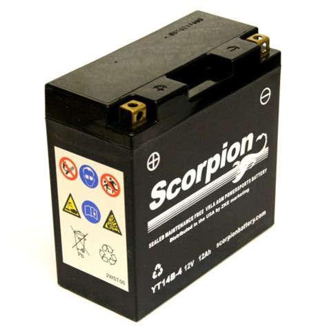 Scorpionexo helmets are engineered by some. YT14B-4 Battery | Scorpion 12 Volt Motorcycle Batteries