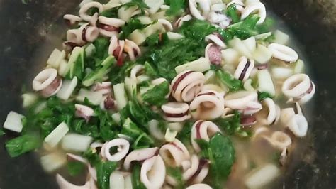 Berbuka puasa , resepi , sayur. Sayur Pak Choy Campur Sotong - YouTube