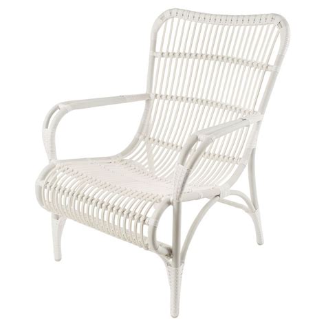 Tahiti natural rattan wicker chair. Del Terra Tahiti Lounge Chair - White - Masters Home ...