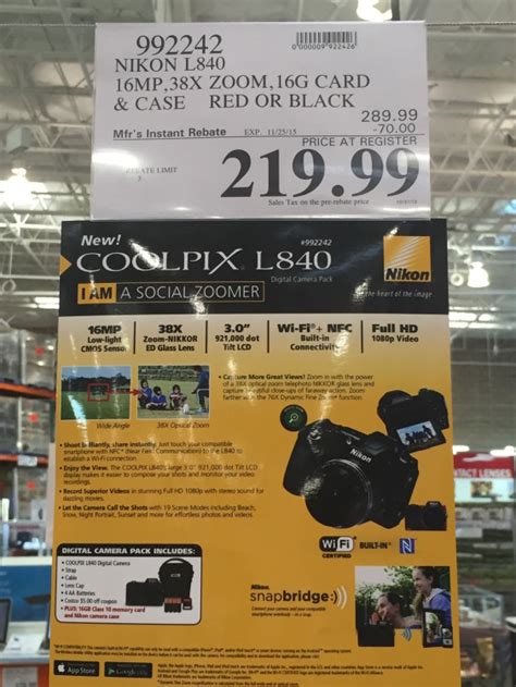 Costco only accepts visa credit cards, which means you can't use a mastercard or amex to pay. Nikon L840 Digital Camera Bundle at Costco - CostcoChaser