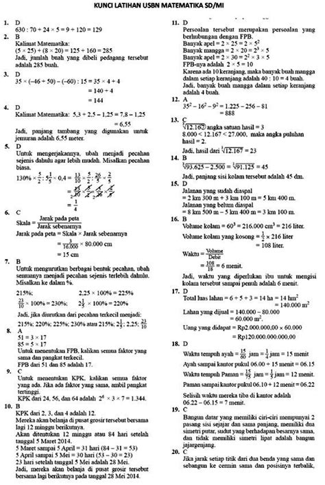 Nah, biar makin siap dan percaya diri, yuk kita latihan soal usbn matematika kelas 6 bareng. Soal Usbn Ipa Sd Kelas 6 2019 - Guru Galeri