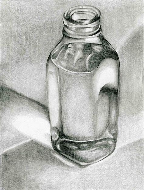 Over the last few months, he's grown his instagram following to 42,000, just by drawing household objects. Glass Bottle | Pencil drawings, Pencil art drawings ...