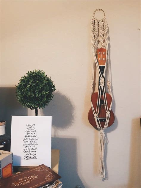 Bohemian macrame wall hanging diy craftsy gifts for your friend. Macrame Ukulele Display Holder | Etsy in 2020 | Macrame ...