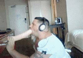 Milf caught masturbating explodes in anger, then orgasms. Heavy-weight bodybuilder busted sucking a huge dildo : WTF