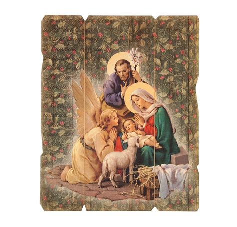 Winn, a virginian, as a lasting monument to the men and women of the gold rush days. Holy Family With Angel Nativity Wooden Wall Plaque Made in ...