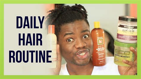 Outlined below is a regimen for natural black kinky * or curly hair: Daily Hair Routine for black men and women - YouTube