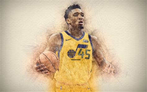 0 utah jazz logo utah jazz logo wallpaper logo database. Download wallpapers Donovan Mitchell, 4k, artwork ...