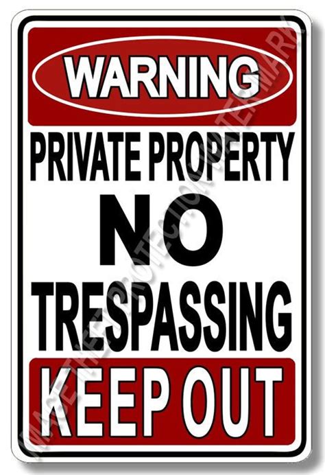 Warning private property keep out sign. Warning Private Property No Trespassing Keep Out Home ...