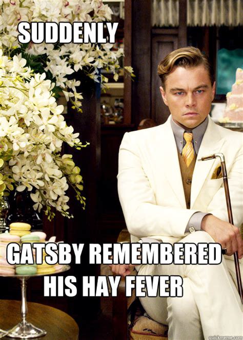 Lees meer over de behandeling. Gatsbys hay fever memes | quickmeme