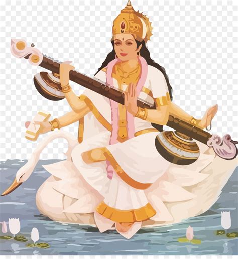 Saraswati puja consists of a ritual wherein education is executed for children. Veena, Instrument De Musique, Instruments De Musique ...