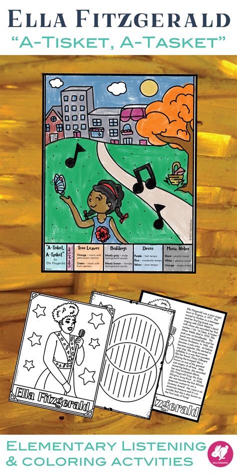 A tisket, a tasket, a green and yellow basket. Ella Fitzgerald "A-Tisket, A-Tasket" Coloring Page ...