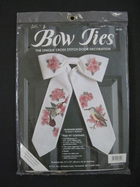 Ems designs are available at needlework shops worldwide. JCA Bow Ties Hummingbirds Flowers Cross Stitch Kit Floral ...