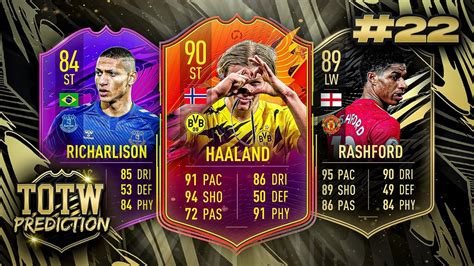 Create your own fifa 21 ultimate team squad with our squad builder and find player stats using our player database. FIFA 21: TOTW 22 PREDICTIONS! IF HAALAND, RICHARLISON ...