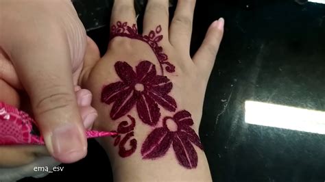 Bunga mawar henna bridals, sungai petani. HENNA design bunga ber-rantai. - YouTube