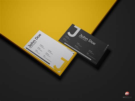 A beautiful business card mockup with natural elements in the background. Best Free Business Cards Mockup PSD 2021 - Daily Mockup