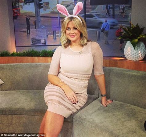 Samantha armytage has announced that her mum, libby armytage, died this week. Samantha Armytage has a Bridget Jones moment in cute bunny ...